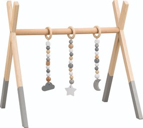 Bară de tracţiune din lemn Montessori, natural/gri, STARES