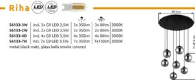 Lustra suspendata design modern RIHA 7L