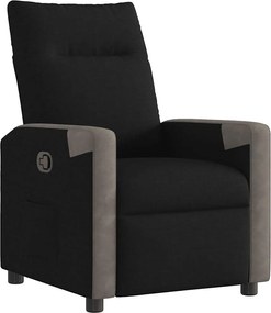 vidaXL Fotoliu rabatabil, negru, material textil