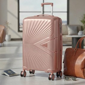 TraveLux Endure set valiză rulantă aur roz