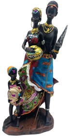 Statueta Familie Africans 28cm