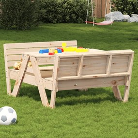 832601 vidaXL Masă de picnic pentru copii, 88x122x58 cm, lemn masiv de pin