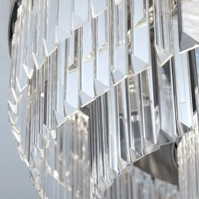 Lustra LED aplicata cristal design elegant lux PRISM D-95cm crom