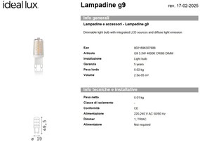 Bec LED dimabil, G9 3,5W 4000k cri80 dimm