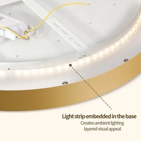 Brilagi - Lampă LED dimabilă GLASS POOL DOUBLE LED/48W/230V 40 cm aurie + telecomandă