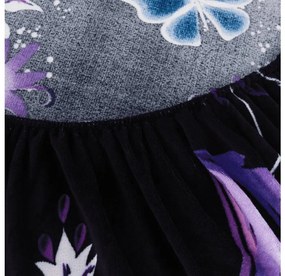 Cearsaf Cocolino microplus cu elastic VIOLET BUTTERFLY 200x200 cm albastru inchis