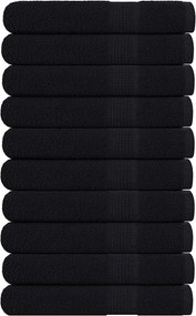 vidaXL Prosoape FROGN 10 buc., negru, 100x200 cm, 360 g/m²