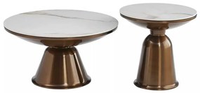 Măsuță de cafea Rovigo, marmură / bronz