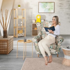 Fotoliu, material textil în stilul patchwork viorica 1, CHARLOT