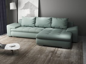 Colțar extensibil dumonde cu ladă de depozitare si sezut confortabil din spuma high-density, Leonardo Enjoy Mint 260x185 cm II