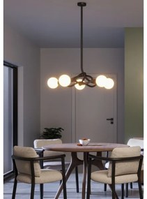 Redo 01-3259 - Lustră pe tijă CONFUSIO 5xE14/28W/230V Ø 96 cm negru