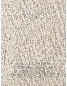 Covor crem-fildeș țesut manual din amestesc de lână 120x170 cm Majoli – Elle Decoration