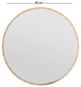 Oglindă de perete OZZE d. 60 cm maro