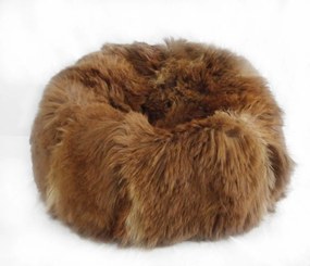 Fotoliu puf din blana Long Wool Karakul Natural Bean Bag XL