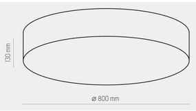 Plafonieră RONDO 6xE27/15W/230V d. 80 cm gri