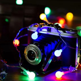 Iluminat de petrecere -5m,50 de LED-uri, colorate,cu baterii