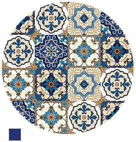 Masuta de cafea BOHO Ø 38 cm, albastru