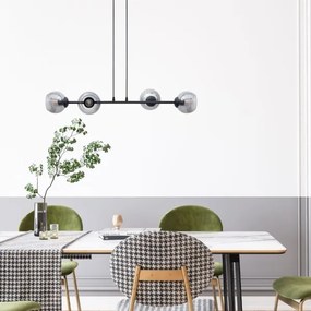 Lustră pe cablu LATIL 4xE27/60W/230V negru