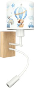 Brilagi - LED Flex. lampă BOBO WOOD 1xE27/25W/230V + LED/3W stejar/alb/albastru/miere