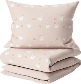 Lenjerie de pat din bumbac Renforce SWAN CLOUD roz Dimensiune lenjerie de pat: 70 x 90 cm | 140 x 200 cm