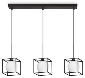 Lustra suspendata design modern Lingotto sp3 single negru