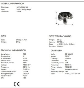Plafoniera LED design modern Onice 3L