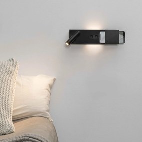 Aplica ambientala cu reader LED design ultra-modern MAGOS negru 20330