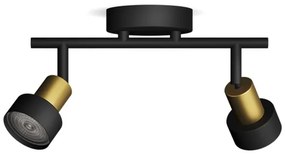 Spot Philips CONDUIT 2xGU10/5W/230V negru/alamă