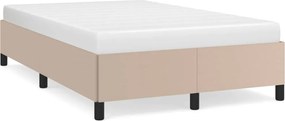 vidaXL Cadru de pat fără saltea cappuccino 120x190cm piele artificială