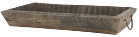 Tavă decorativă din lemn reciclat cu mânere metalice, H7/L49/W26 cm, "Grimaud"