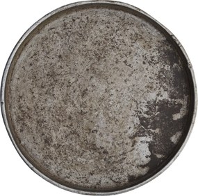 Tavă rotundă vintage din metal, D54×H3 cm, „WE ♡ RECYCLING"