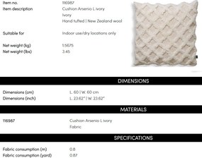 Perna design LUX Arsenio L, Ivory