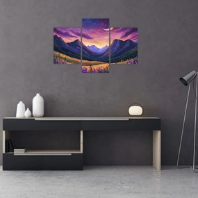 Tablou - Peisaj violet (90x60 cm)