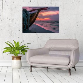 Tablou -Barcă la mal (70x50 cm)