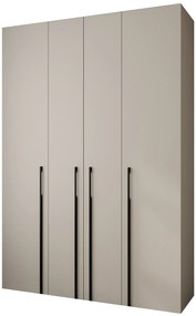Dulap de haine 170 cm Carmela 50-3 (Cașmir + Negru). 1126795