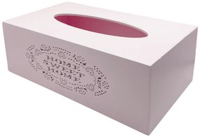 Cutie pentru servetele HOME, Roz, 25x14x9cm