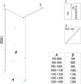 Paravan de dus Rea Flexi 70 cm crom