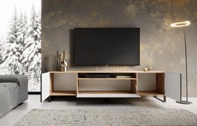 Comodă TV NOEMI Stand – 200x41x53 cm – Negru / Stejar Artisan