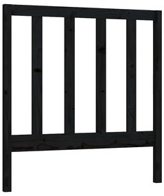 vidaXL Tăblie de pat, negru, 81x4x100 cm, lemn masiv de pin