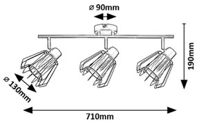 Spot Rabalux 73069 EMERENCIA 3xE14/40W/230V