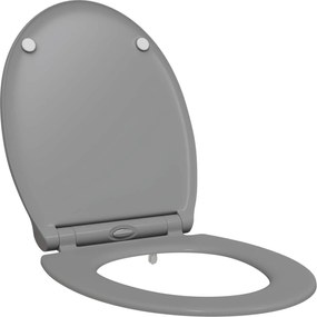 vidaXL Capacul de toaletă Gri 47 x 37,5 x 3,8 cm Duroplast