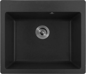 Chiuveta compozit Inter Ceramic finisaj granit negru 57x50 cm