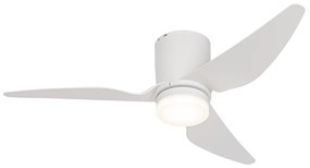 Ventilator de tavan alb 123cm incl. LED Dimmable cu telecomandă - Patty