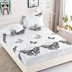 Lenjerie de pat 3 cu elastic 100% bumbac - a729 de la Onesleep