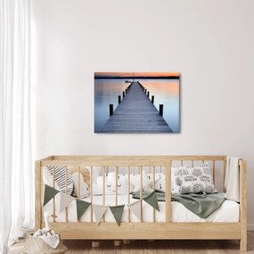 Tablou - Ponton de la Lacul Starnberger, Bavaria, Germania (70x50 cm)
