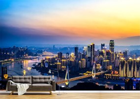 Tapet Premium Canvas - Oras din China la rasarit