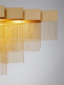 Lustra LED suspendata design modern REVIA aurie