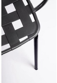 Scaune de grădină negre 4 buc. din metal Clover – Bizzotto