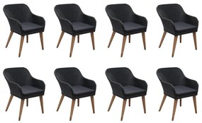 Set mobilier de exterior cu perne, 9 piese, negru, poliratan Negru, 9