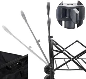 Cărucior pliabil pentru grădină și plajă 75 L